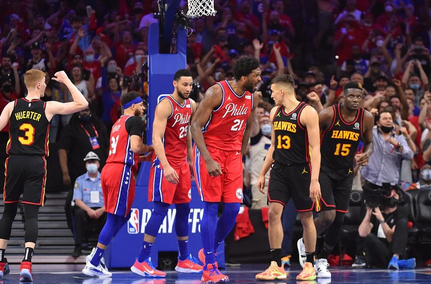  恩比德统治内线七六人轻取尼克斯迎四连胜  